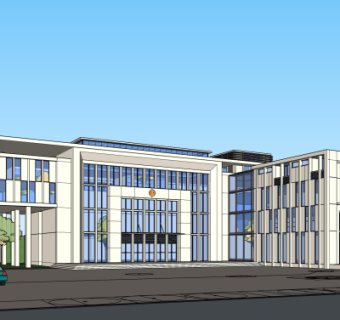 现代行政办公楼su模型