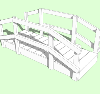 现代木桥免费su模型