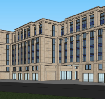 新古典办公楼su模型