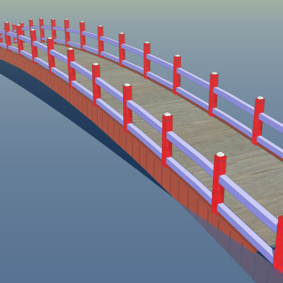 中式拱桥su模型