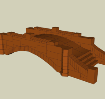 现代拱桥免费su模型