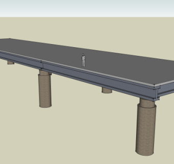 现代公路大桥免费su模型