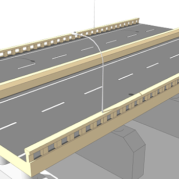 现代公路大桥su模型