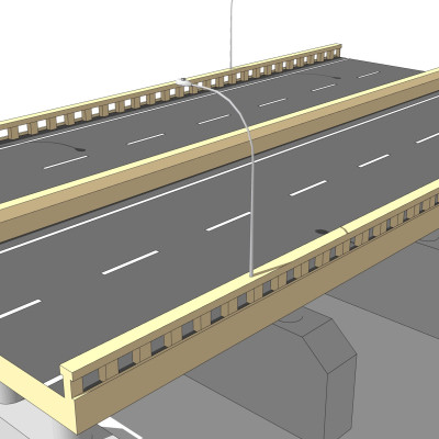 现代公路大桥su模型