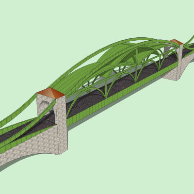 现代大桥su模型