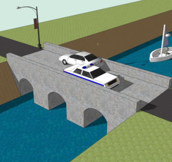 现代大桥免费su模型