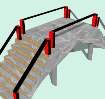现代拱桥免费su模型