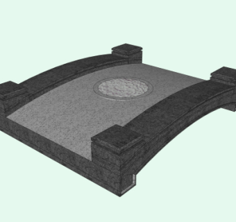 自然风石桥免费su模型