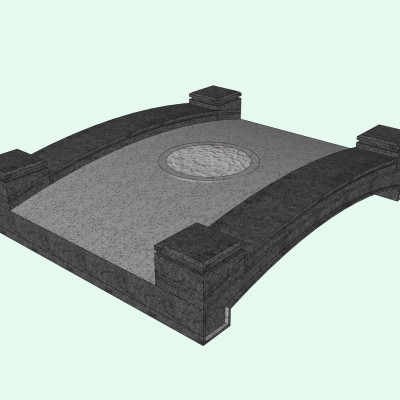 自然风石桥su模型