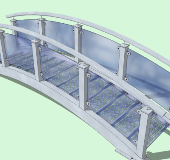 现代拱桥免费su模型