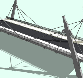 现代大桥免费su模型