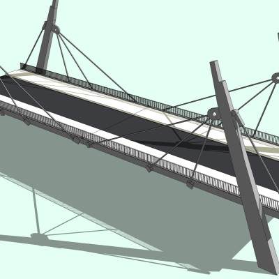 现代大桥su模型