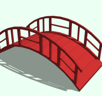 现代拱桥免费su模型