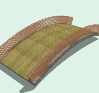 自然风拱桥免费su模型