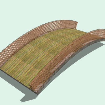 自然风拱桥su模型