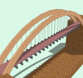 现代大桥免费su模型
