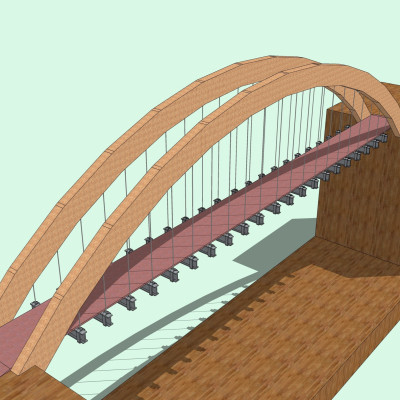 现代大桥su模型