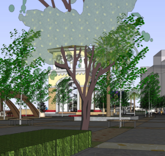 现代公园景观su模型