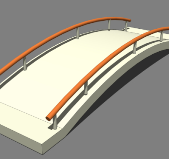 现代拱桥免费su模型