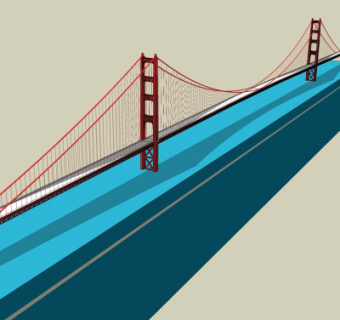 现代大桥免费su模型