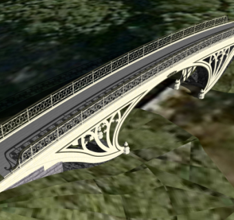 欧式大桥免费su模型