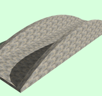 自然风石桥免费su模型