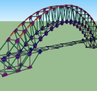 现代拱桥免费su模型