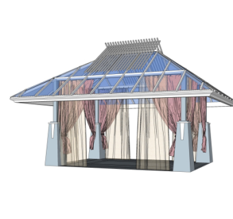 现代凉亭su模型