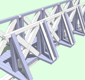 现代大桥免费su模型