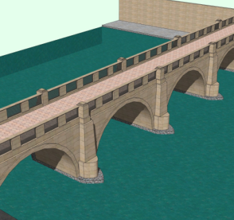 现代大桥免费su模型