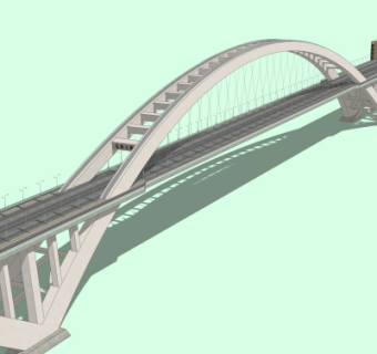 现代大桥免费su模型