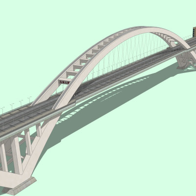 现代大桥su模型