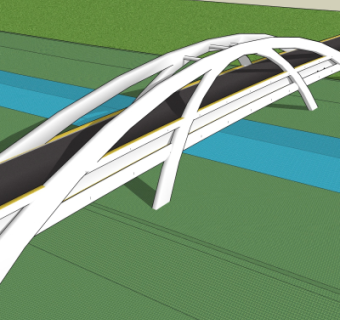 现代大桥免费su模型
