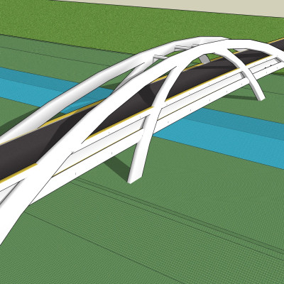 现代大桥su模型