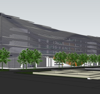 现代办公楼su模型