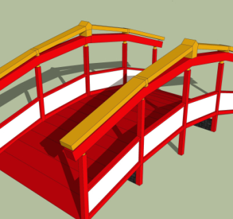 现代木桥免费su模型