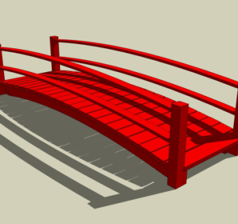 现代木桥免费su模型