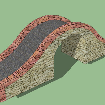 自然风拱桥su模型