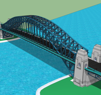 现代大桥免费su模型