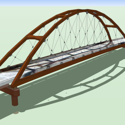 现代大桥su模型