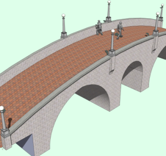 现代大桥免费su模型