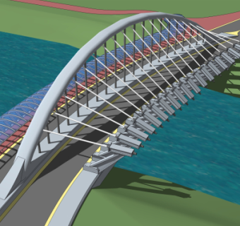 现代大桥免费su模型