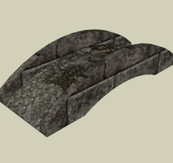 自然风石桥免费su模型