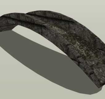 自然风石桥免费su模型