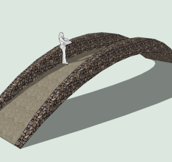 自然风石桥免费su模型