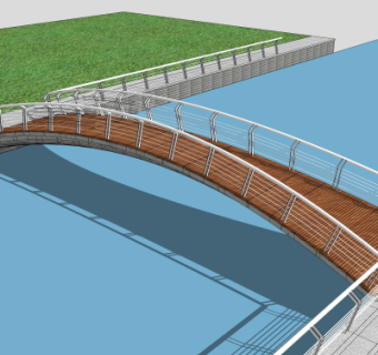 现代大桥免费su模型