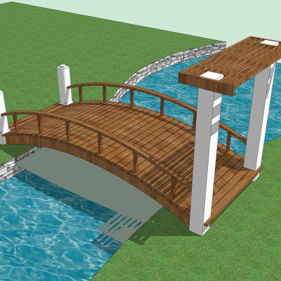 自然风拱桥su模型