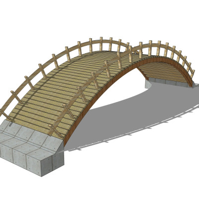 自然风拱桥su模型
