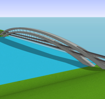 现代大桥免费su模型