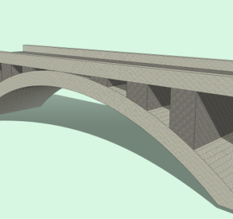 自然风石桥免费su模型